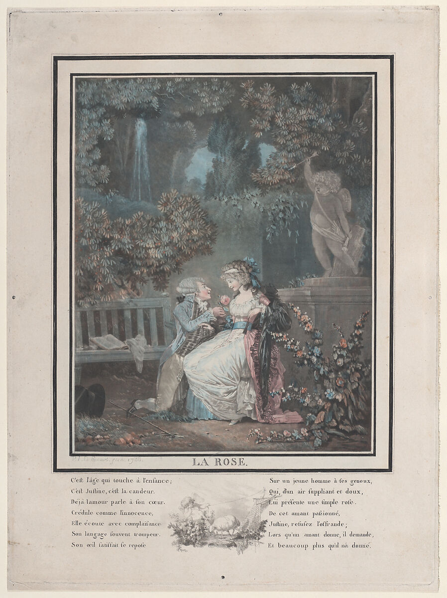 Philibert-Louis Debucourt, Modes et Manières No. 6: La petite coquette  (Toquet orné de Plumes. Chapeau a cotes, brodé), 1800, hand-colored etching  on paper Stock Photo - Alamy