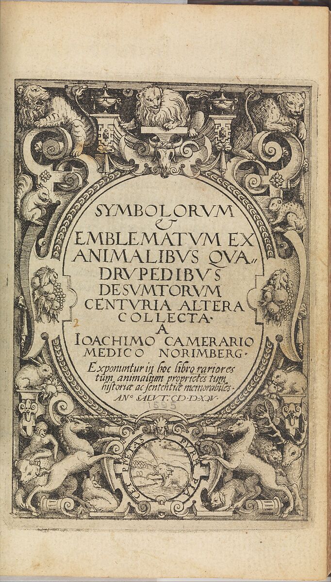 Written by Joachim Camerarius the Younger | I) Symbolarum et 