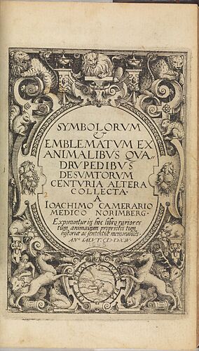 I) Symbolarum et Emblematum ex Aquatilibus et Reptilibus Desumptorum. Centuria Quarta. (1604)