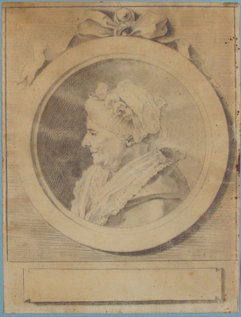 Portrait of an Old Lady Wearing a Cap, Anonymous, French, 18th century, Graphite