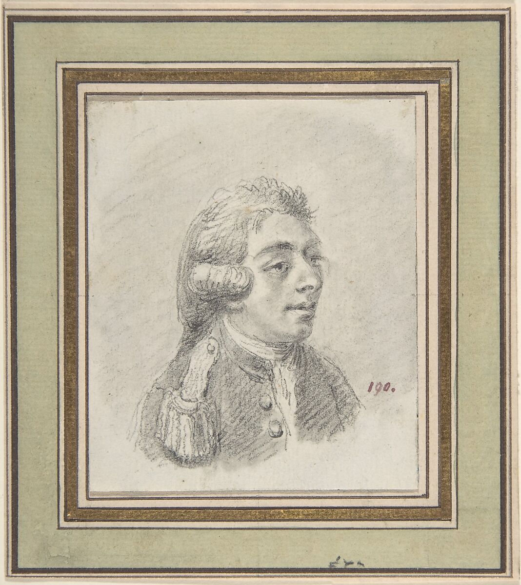 Bust of a Man Facing Right, Baron Dominique Vivant Denon (French, Givry 1747–1825 Paris), Black chalk 