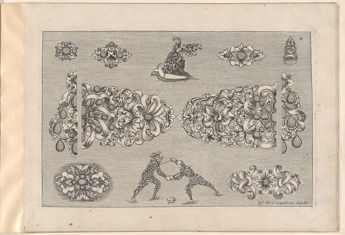 Ein neues Buch von allerhand Gold-Arbeit, auff unterschiedliche Art und Manier sehr wol u. nüzlich zu gebrauchen, Joseph Friedrich Leopold (German, Augsburg 1668–1726 Augsburg), Engraving