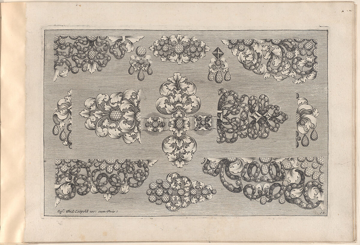 Ein neues Buch von allerhand Gold-Arbeit, auff unterschiedliche Art und Manier sehr wol u. nüzlich zu gebrauchen, Joseph Friedrich Leopold (German, Augsburg 1668–1726 Augsburg), Engraving