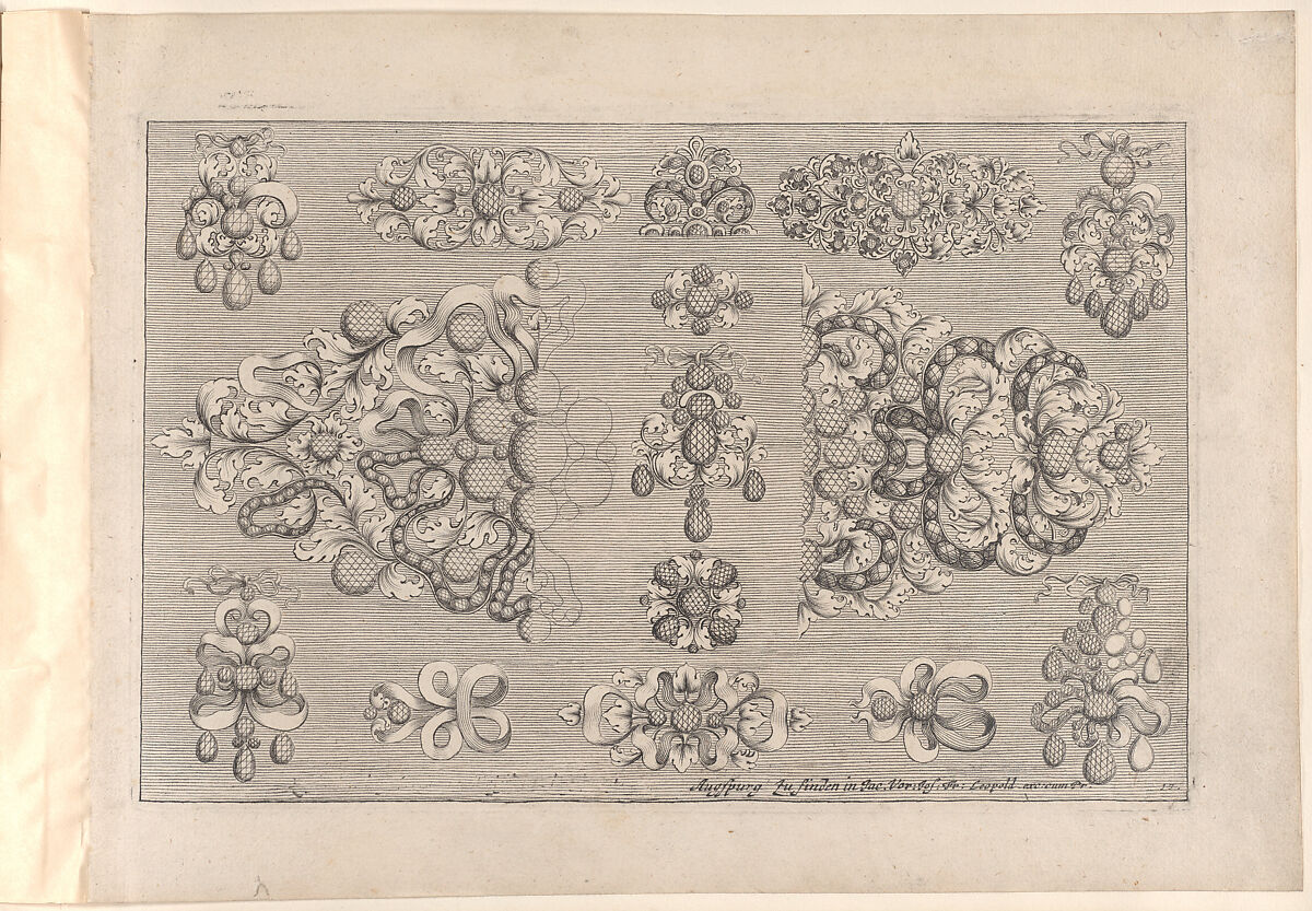 Ein neues Buch von allerhand Gold-Arbeit, auff unterschiedliche Art und Manier sehr wol u. nüzlich zu gebrauchen, Joseph Friedrich Leopold (German, Augsburg 1668–1726 Augsburg), Engraving