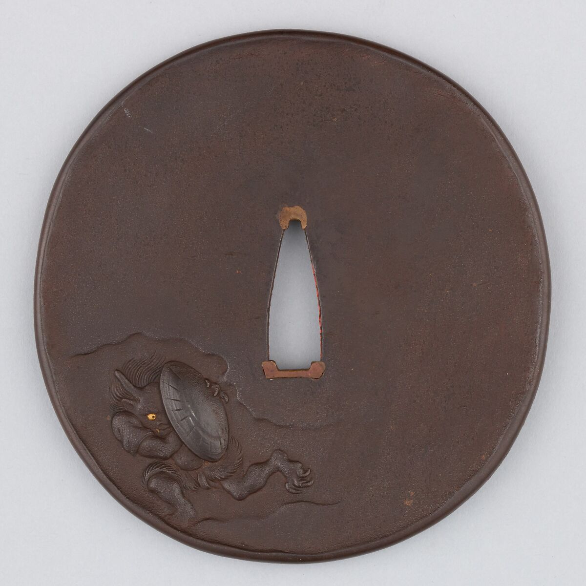 Sword Guard (Tsuba), Iron, copper, gold, brass, Japanese