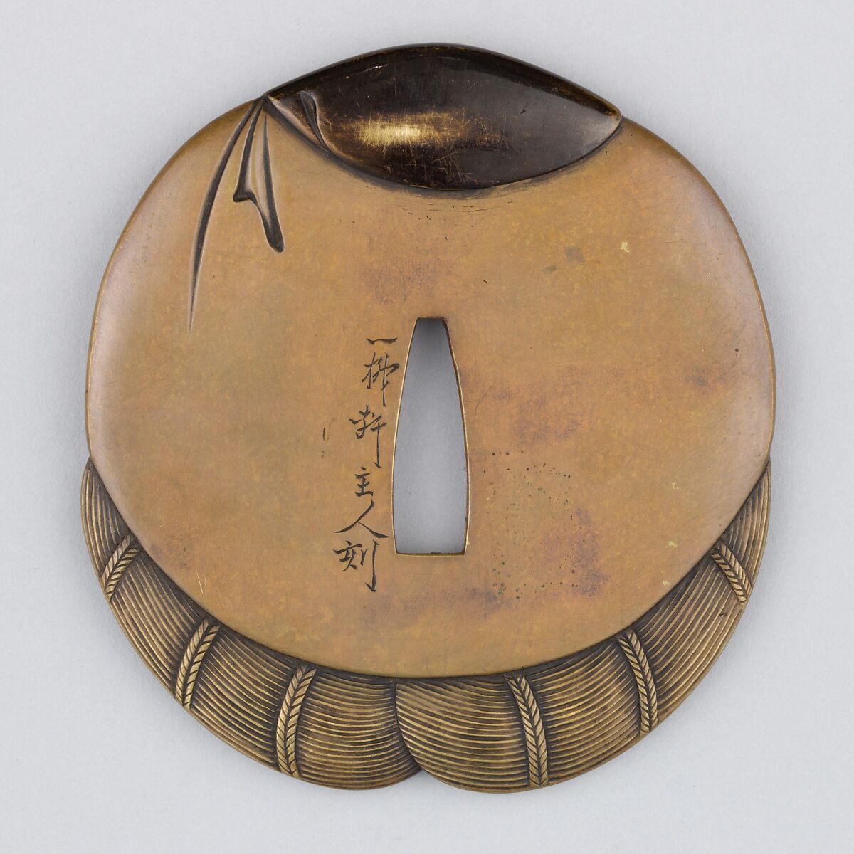 Sword Guard (Tsuba), Copper alloy (sentoku), red copper, gold, copper-gold alloy (shakudō), silver, copper, Japanese