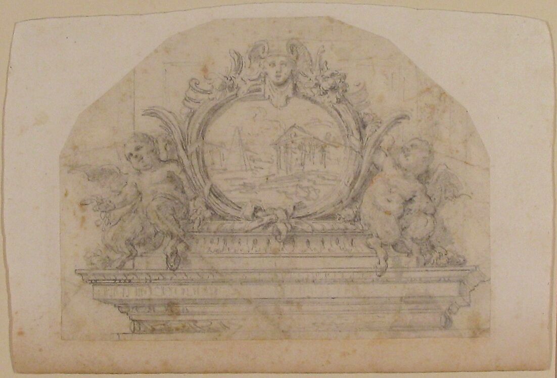 Ornamental Design, Anonymous, French, 18th century, Graphite 