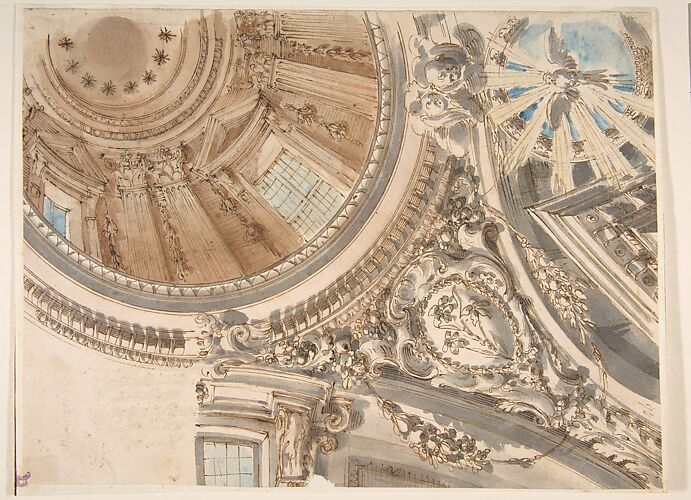 Design for Part of a Church Ceiling with a Dome