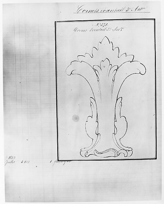Design for a Tea Pot Removed from the Factory Record Book, Haviland &amp; Co. (American and French, 1864–1931), Pen and ink and graphite
