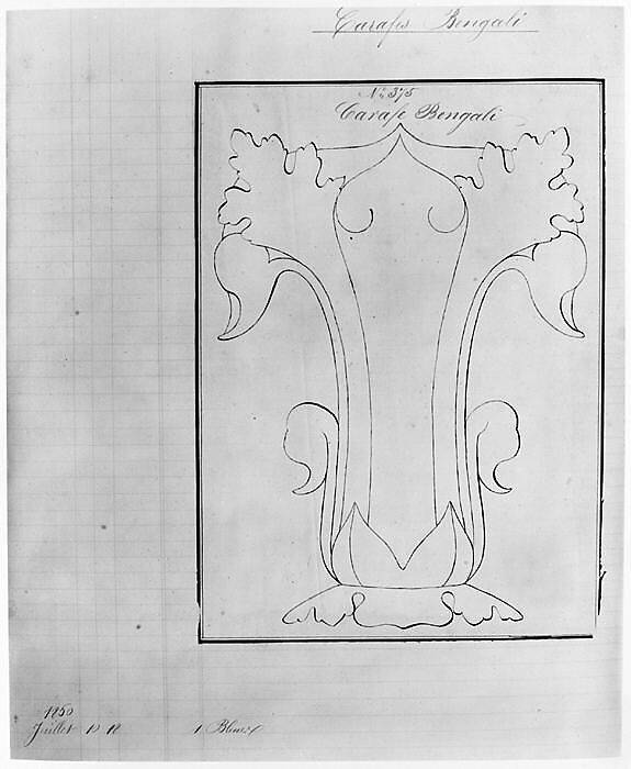 Design for a Tea Pot Removed from the Factory Record Book, Haviland &amp; Co. (American and French, 1864–1931), Pen and ink and graphite