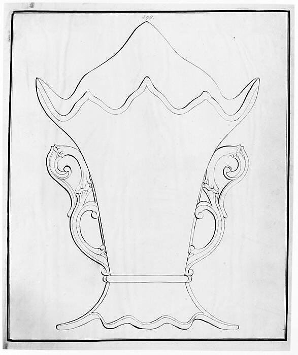 Design for a Tea Pot Removed from the Factory Record Book, Haviland &amp; Co. (American and French, 1864–1931), Pen and ink and graphite