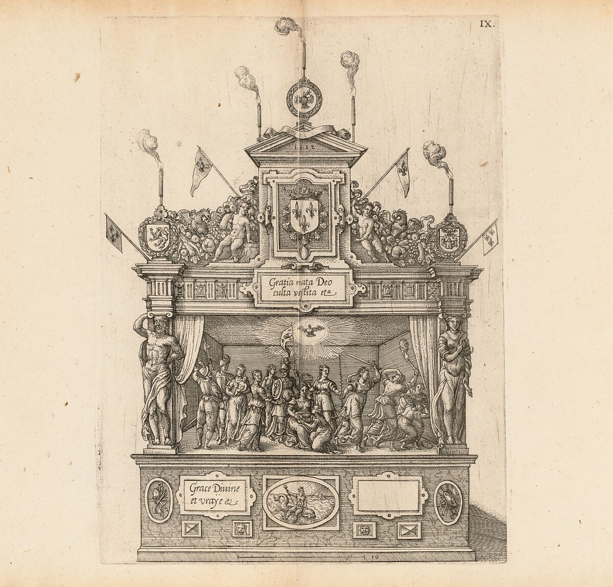 La Joyeuse & magnifique Entrée de Monseigneur François, Fils de France, et Frere Unique du Roy,..., Duc de Brabant, ... en sa tres-renommé ville d' Anvers, Attributed to Abraham de Bruyn (Flemish, Antwerp 1540–1587 Cologne (?)), Engravings and etchings