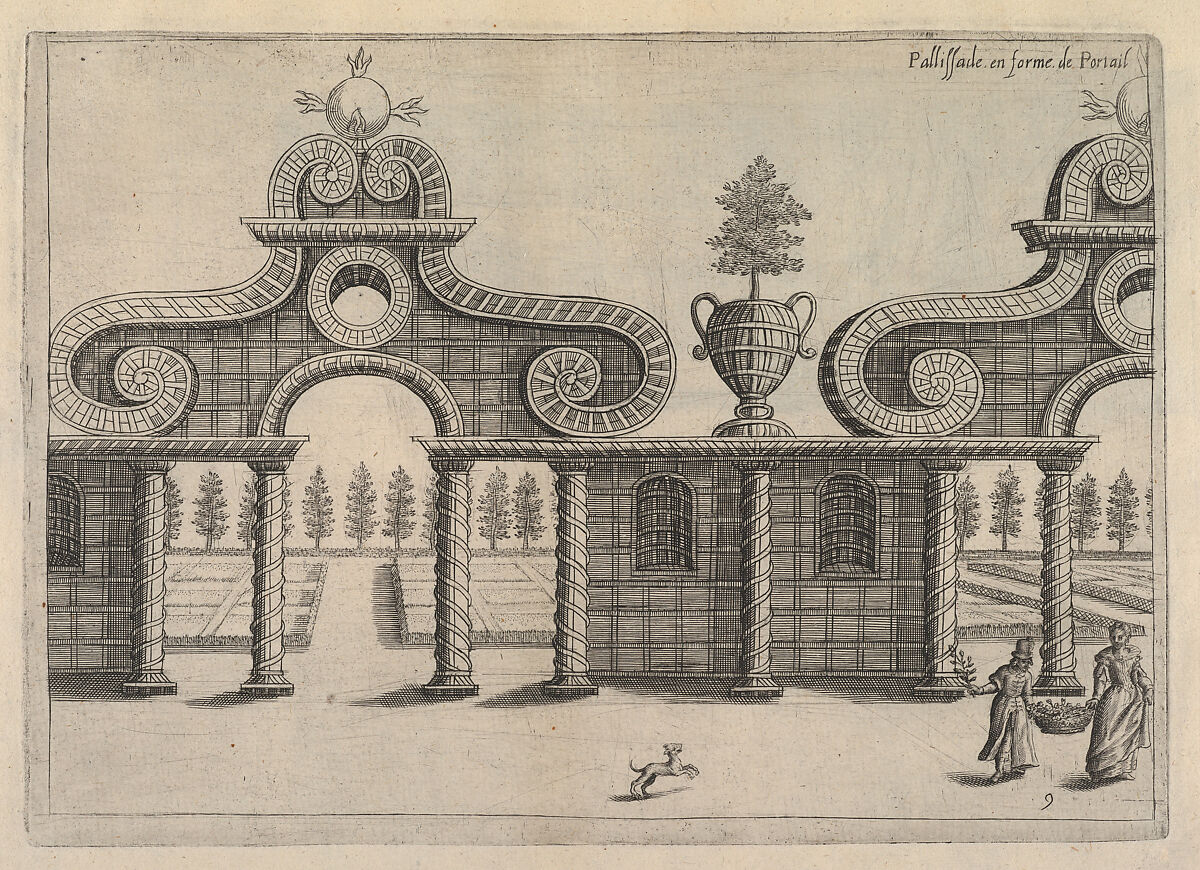 [Vraye Representations Des Portals, Palissades et Pavillions...], Isaac Leschevin (French, active Germany and the Netherlands, ca. 1630–50), Etching