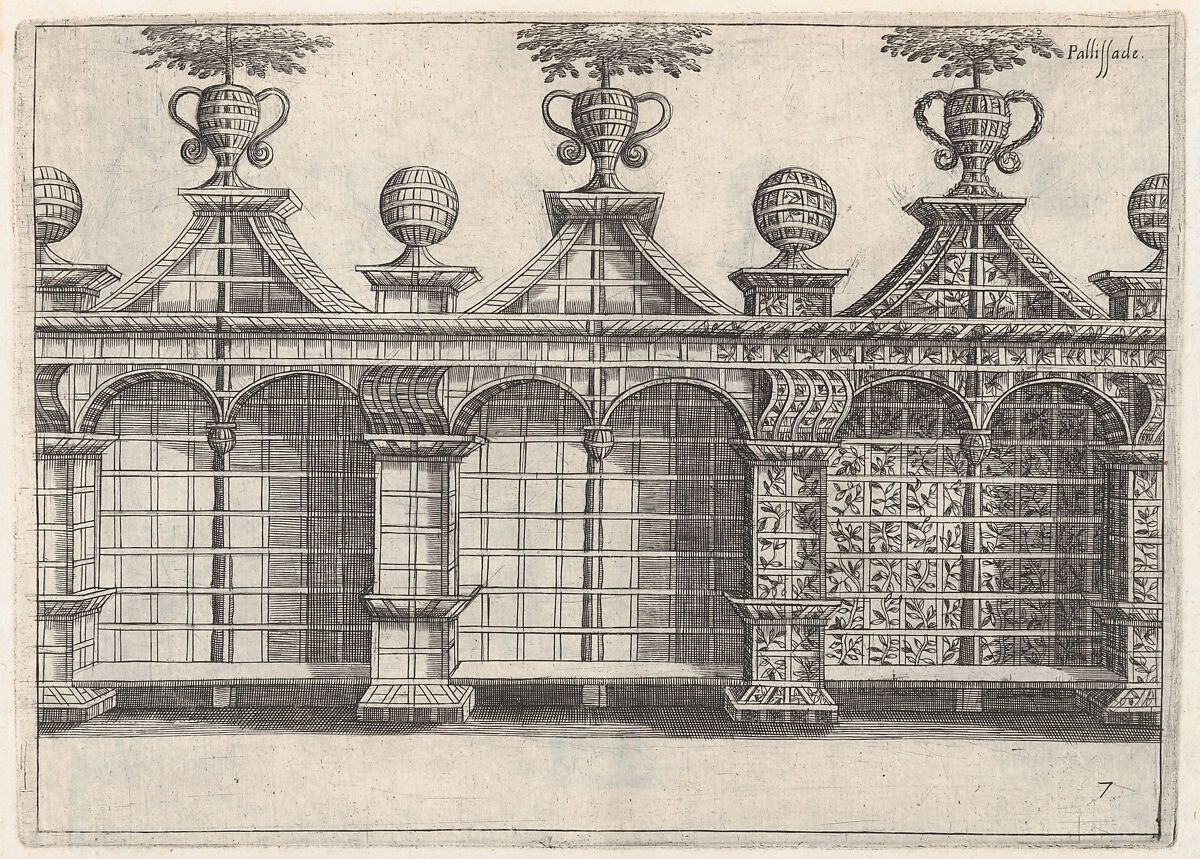 [Vraye Representations Des Portals, Palissades et Pavillions...], Isaac Leschevin (French, active Germany and the Netherlands, ca. 1630–50), Etching