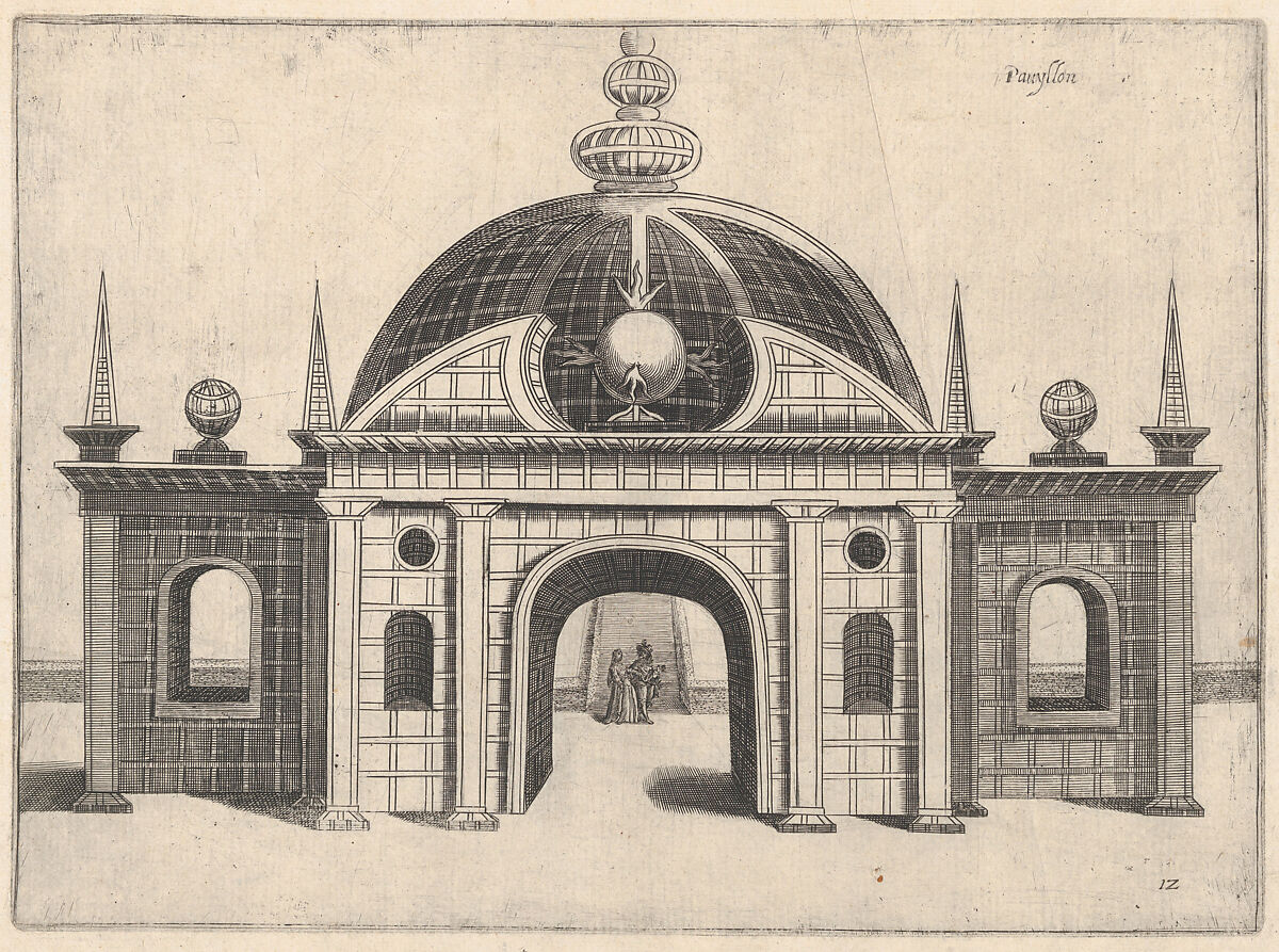 [Vraye Representations Des Portals, Palissades et Pavillions...], Isaac Leschevin (French, active Germany and the Netherlands, ca. 1630–50), Etching
