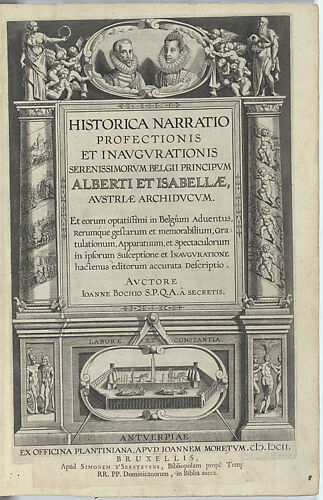 Historica Narratio Profectionis et Inaugurationis ... Alberti et Isabellae Austriae Achiducum