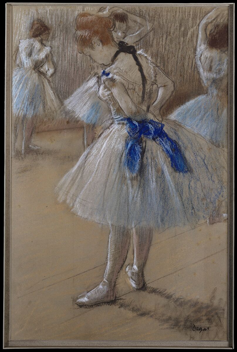 Dancer, Edgar Degas (French, Paris 1834–1917 Paris), Pastel and charcoal on blue-gray wove paper 