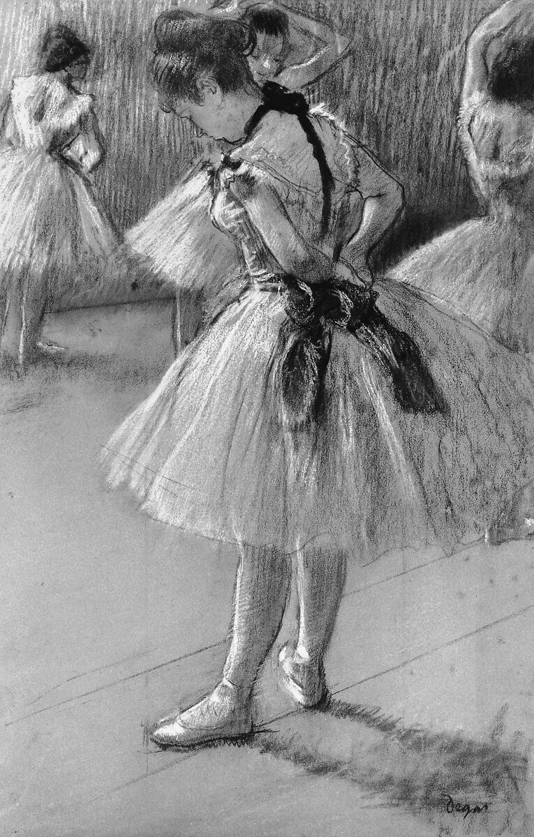 Dancer, Edgar Degas (French, Paris 1834–1917 Paris), Pastel and charcoal on blue-gray wove paper