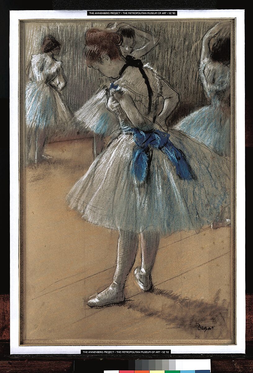 Dancer, Edgar Degas (French, Paris 1834–1917 Paris), Pastel and charcoal on blue-gray wove paper