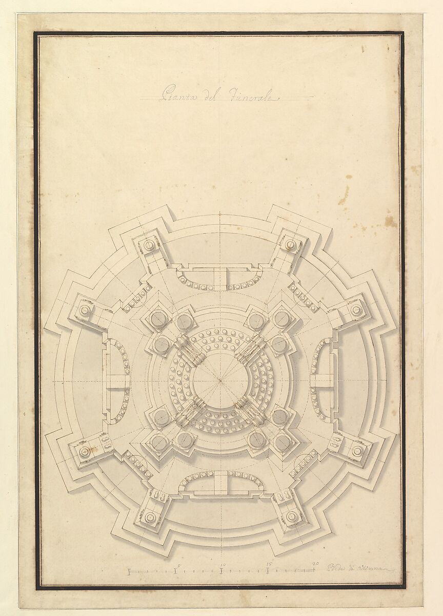 Workshop of Giuseppe Galli Bibiena | Ground Plan of a Catafalque for ...