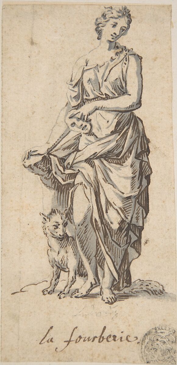 La fourberie, Anonymous, French, 17th century, Pen and brown ink, brush and gray wash, graphite. 