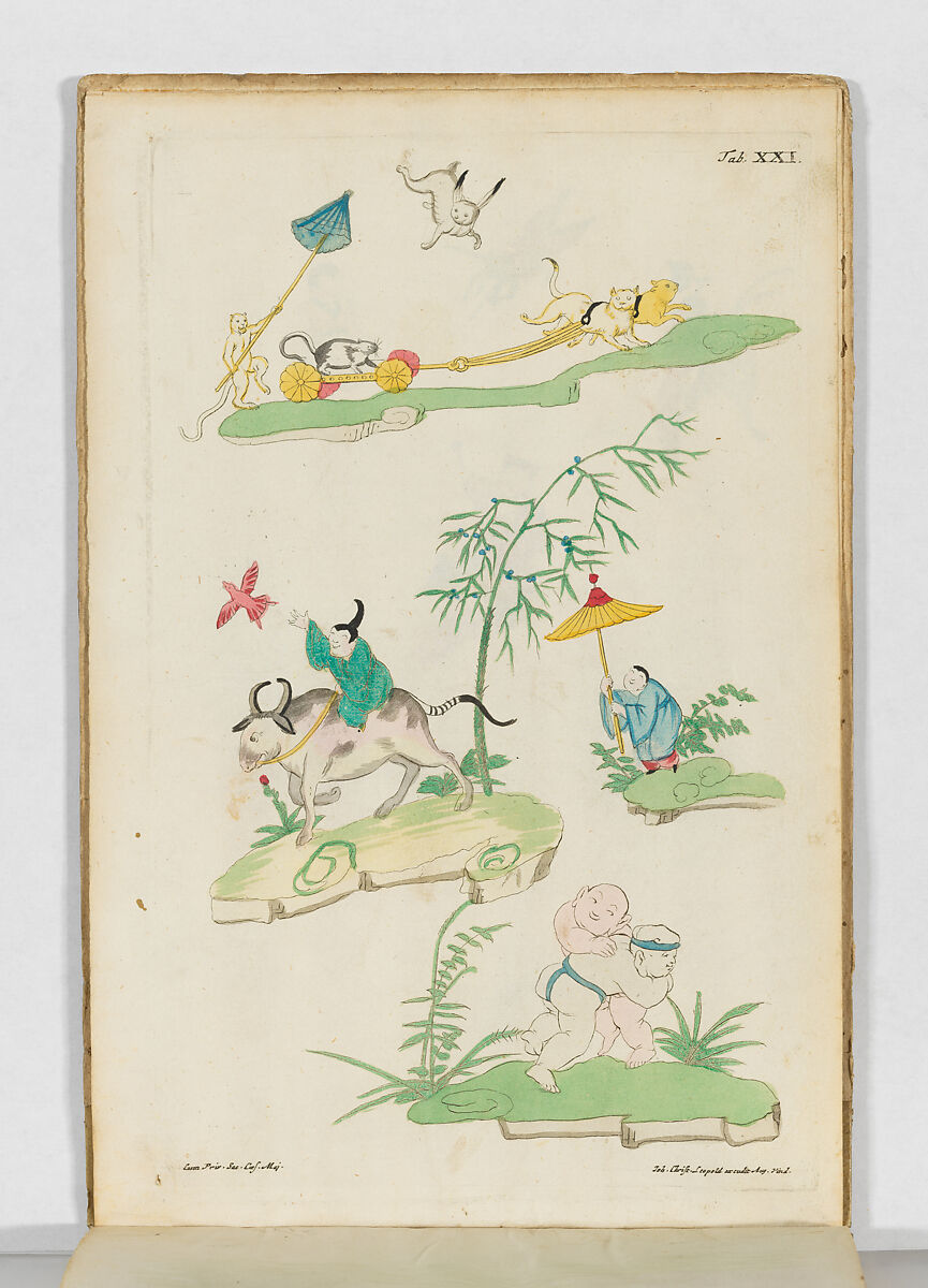 Accurate Representation . . .Des Herrlichen Festins Welches. . .Francisca Sibylla Augusta, Marggräffin zu Baaden und Hochberg. . .In. . .Schloss Ettlingen Anno 1729. . .gegeben, Published by Johann Christian Leopold, Engraving, hand-colored in water color