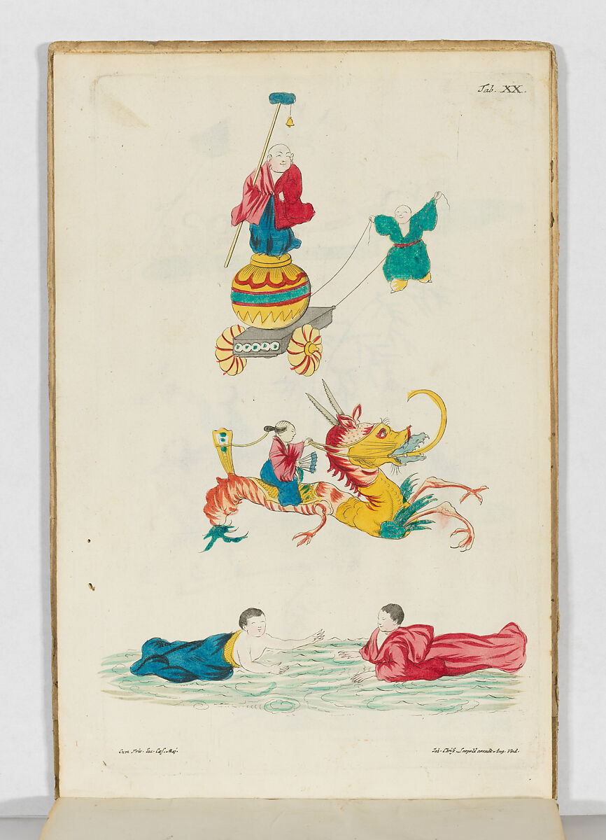 Accurate Representation . . .Des Herrlichen Festins Welches. . .Francisca Sibylla Augusta, Marggräffin zu Baaden und Hochberg. . .In. . .Schloss Ettlingen Anno 1729. . .gegeben, Published by Johann Christian Leopold, Engraving, hand-colored in water color