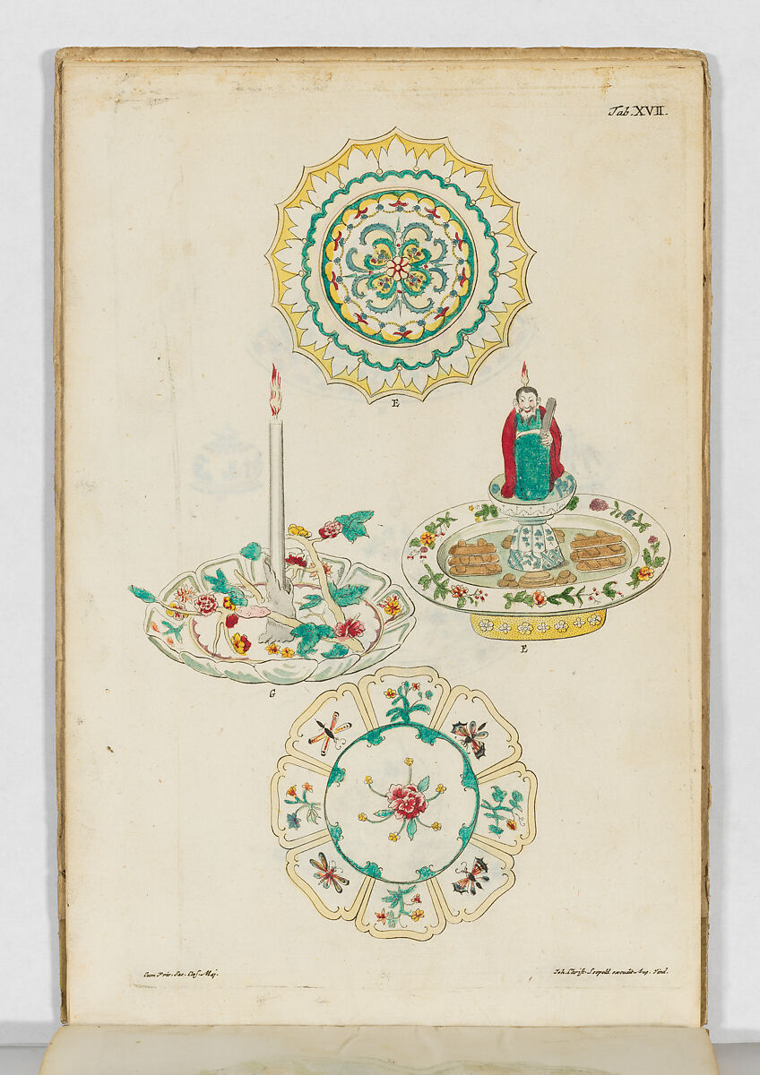 Accurate Representation . . .Des Herrlichen Festins Welches. . .Francisca Sibylla Augusta, Marggräffin zu Baaden und Hochberg. . .In. . .Schloss Ettlingen Anno 1729. . .gegeben, Published by Johann Christian Leopold, Engraving, hand-colored in water color