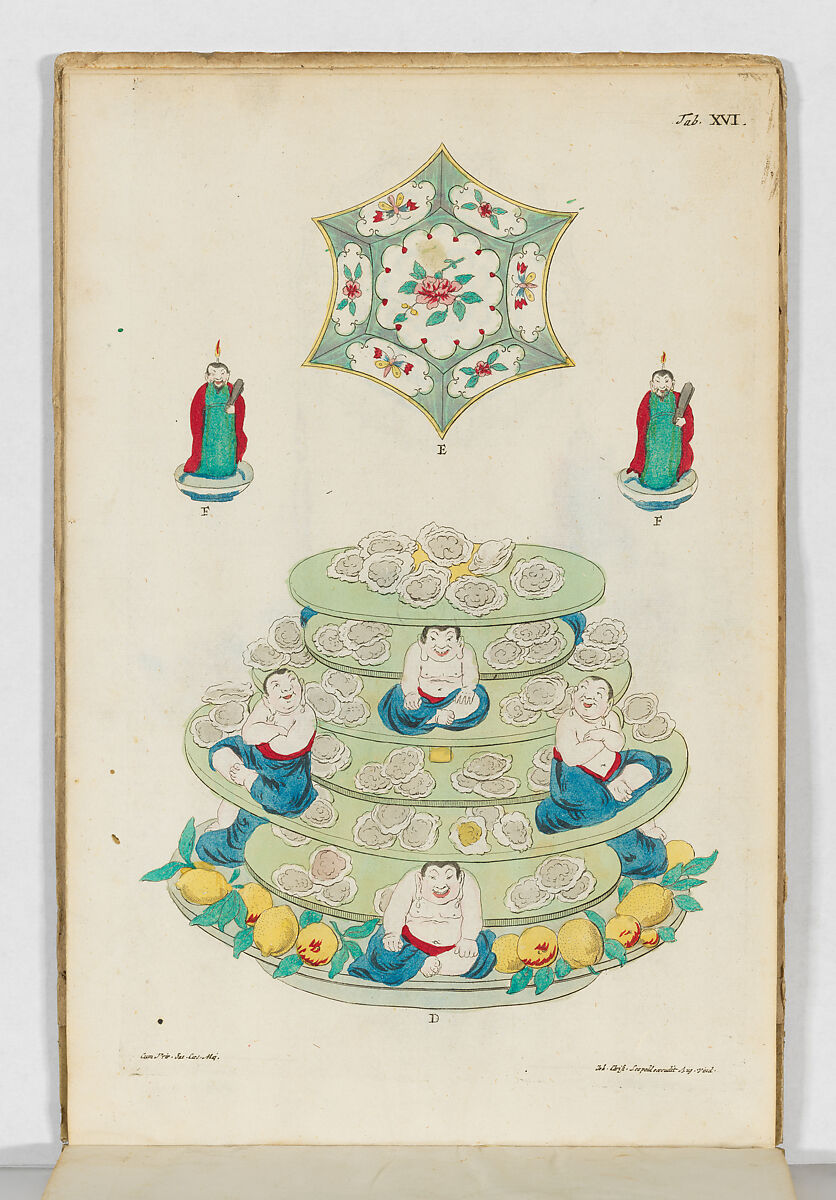 Accurate Representation . . .Des Herrlichen Festins Welches. . .Francisca Sibylla Augusta, Marggräffin zu Baaden und Hochberg. . .In. . .Schloss Ettlingen Anno 1729. . .gegeben, Published by Johann Christian Leopold, Engraving, hand-colored in water color