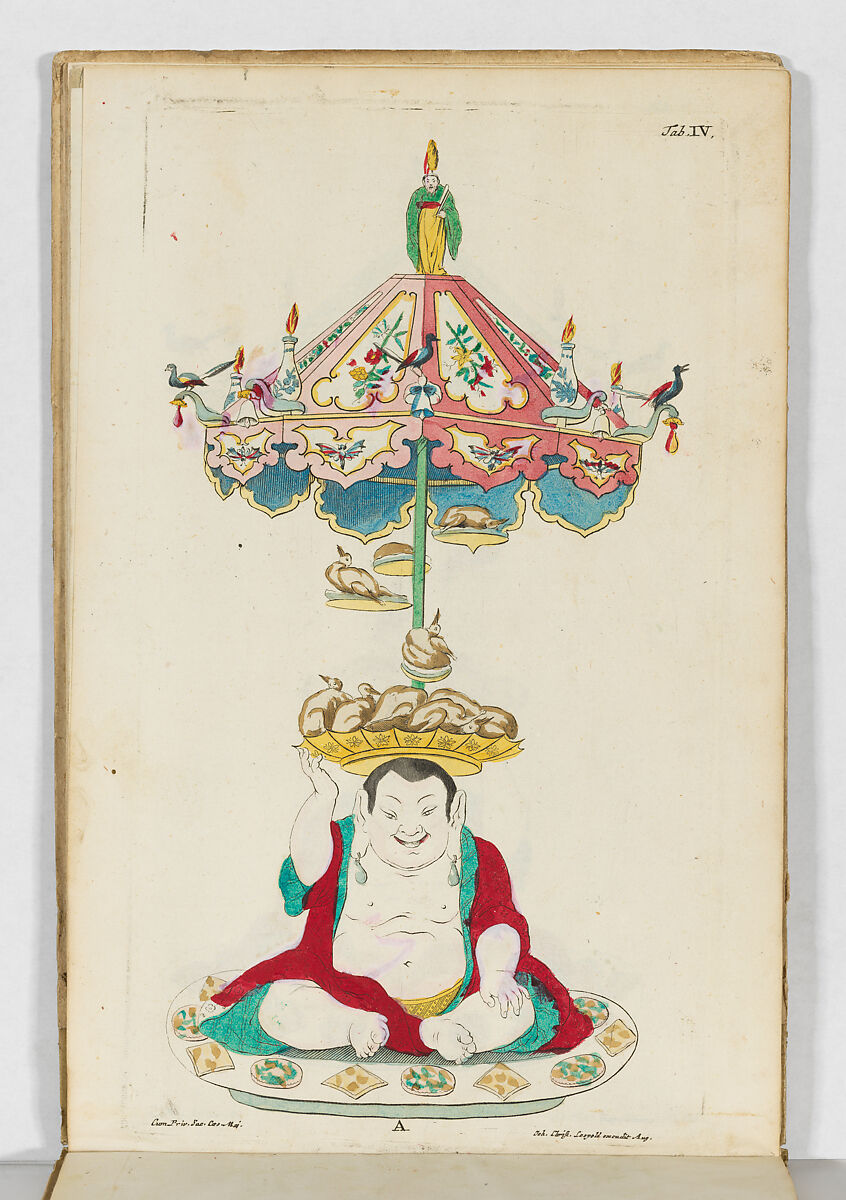 Accurate Representation . . .Des Herrlichen Festins Welches. . .Francisca Sibylla Augusta, Marggräffin zu Baaden und Hochberg. . .In. . .Schloss Ettlingen Anno 1729. . .gegeben, Published by Johann Christian Leopold, Engraving, hand-colored in water color