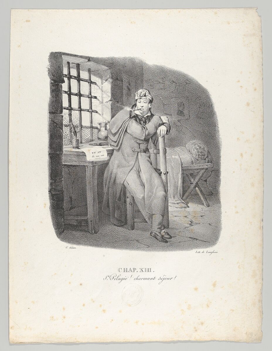 Un an de la vie d'un jeune homme: Histoire véritable en 17 Chapitres, Ecrits par lui-même et Lithographiés par Victor Adam (A Year in the Life of a Young Man: A True Story in 17 Chapters, Written by Himself and Lithographed by Victor Adam), Victor Adam (French, 1801–1866), Lithographs