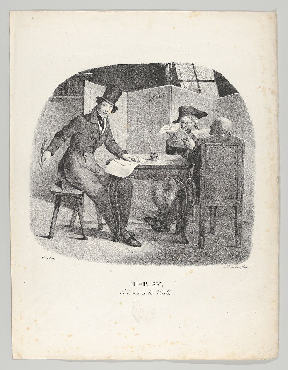 Un an de la vie d'un jeune homme: Histoire véritable en 17 Chapitres, Ecrits par lui-même et Lithographiés par Victor Adam (A Year in the Life of a Young Man: A True Story in 17 Chapters, Written by Himself and Lithographed by Victor Adam), Victor Adam (French, 1801–1866), Lithographs