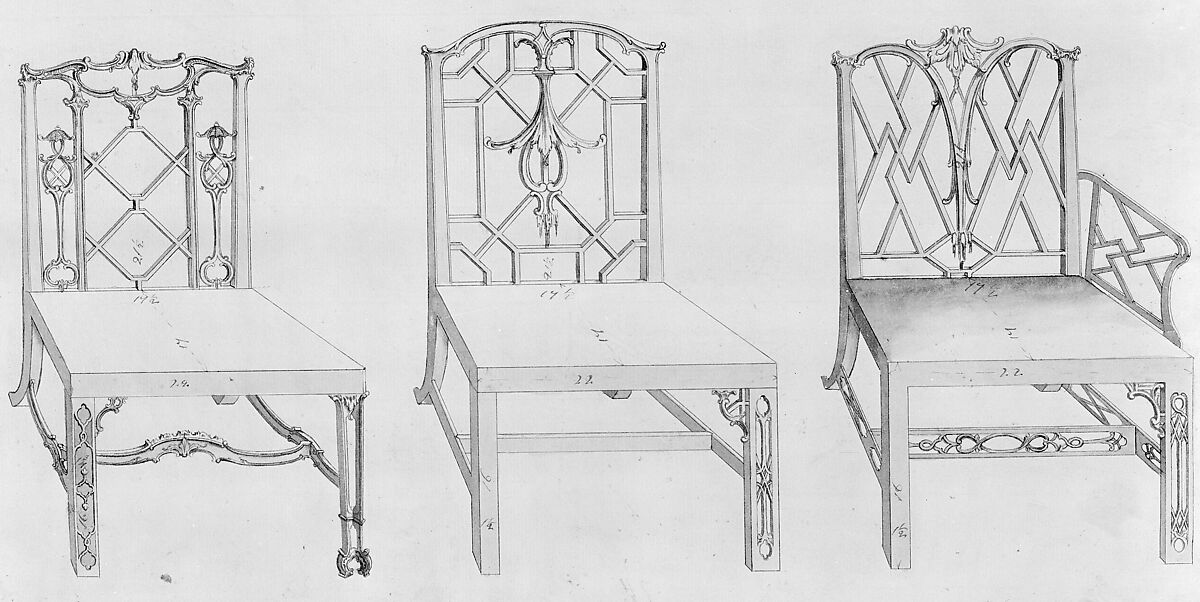 Chippendale Drawings, Vol. I, Thomas Chippendale (British, baptised Otley, West Yorkshire 1718–1779 London), Pen and black ink, brush and gray wash