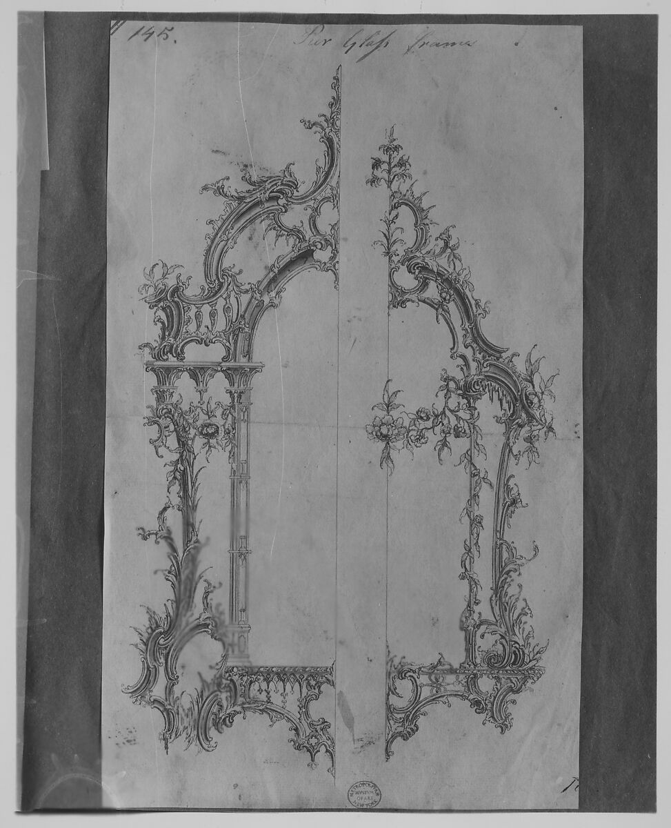 Chippendale Drawings, Vol. I, Thomas Chippendale (British, baptised Otley, West Yorkshire 1718–1779 London), Pen and black ink, brush and gray wash