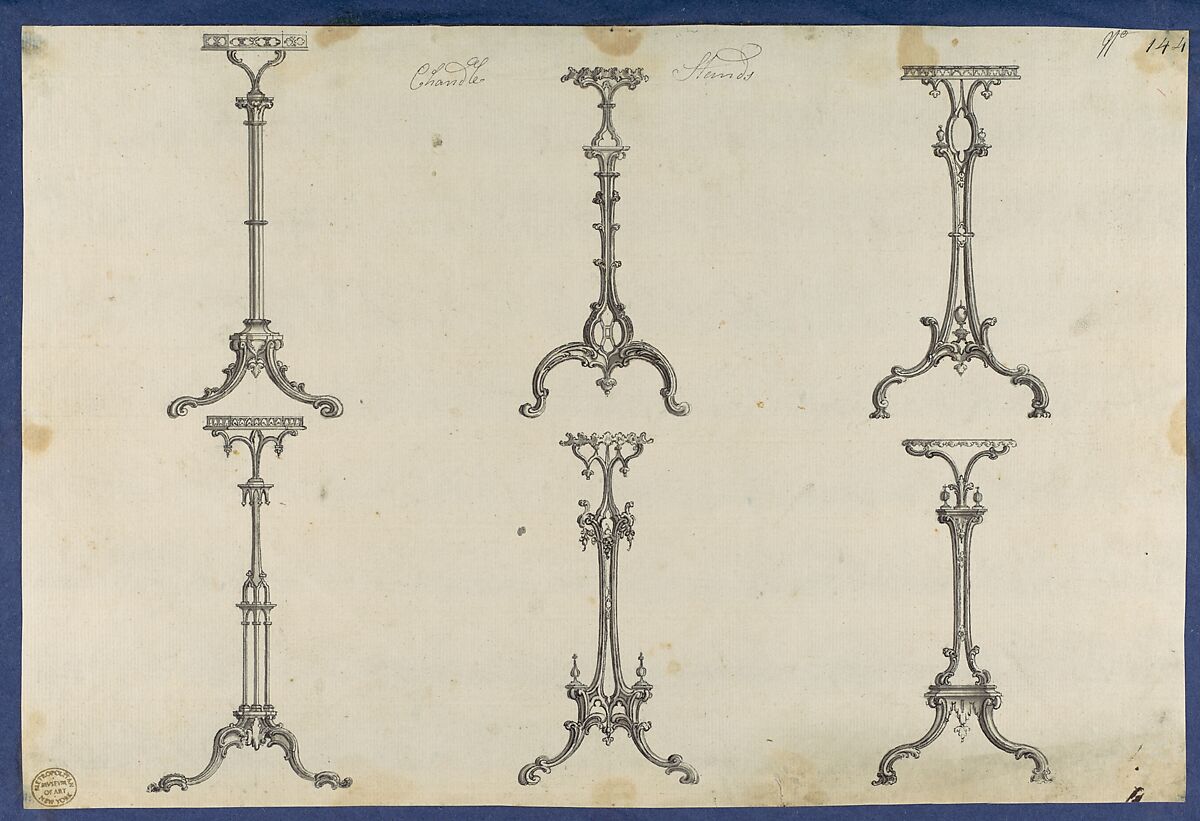 Chippendale Drawings, Vol. I, Thomas Chippendale (British, baptised Otley, West Yorkshire 1718–1779 London), Pen and black ink, brush and gray wash
