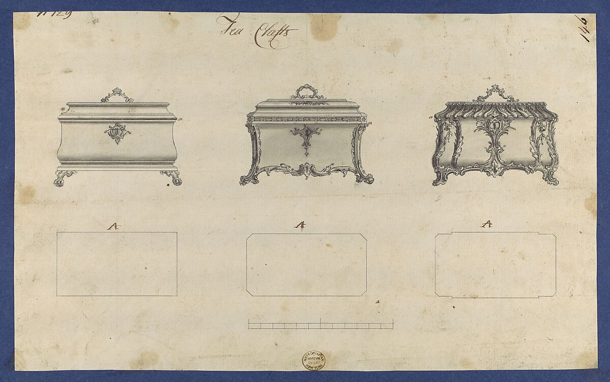Chippendale Drawings, Vol. I, Thomas Chippendale (British, baptised Otley, West Yorkshire 1718–1779 London), Pen and black ink, brush and gray wash