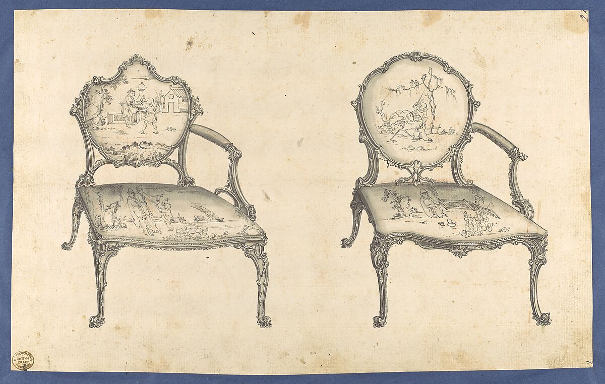 Chippendale Drawings, Vol. I, Thomas Chippendale (British, baptised Otley, West Yorkshire 1718–1779 London), Pen and black ink, brush and gray wash