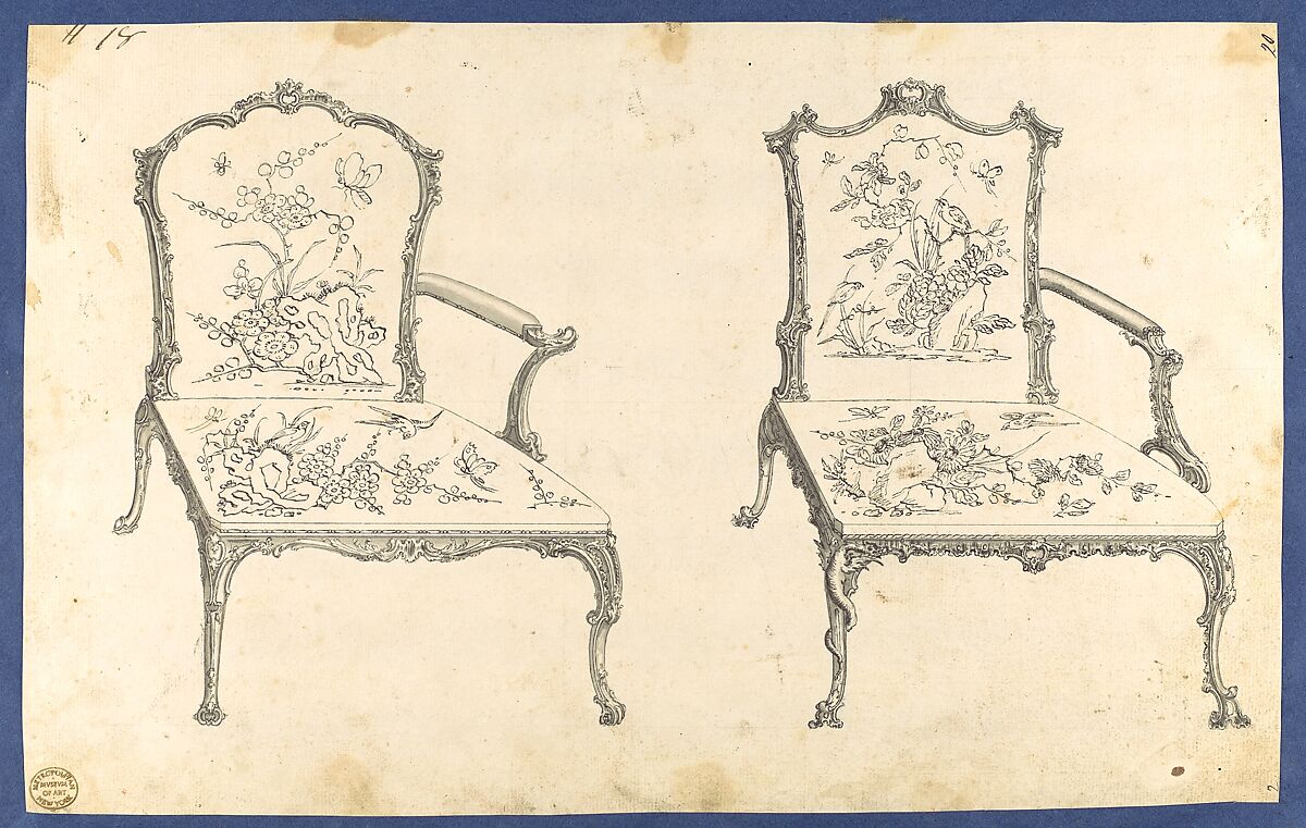 Chippendale Drawings, Vol. I, Thomas Chippendale (British, baptised Otley, West Yorkshire 1718–1779 London), Pen and black ink, brush and gray wash