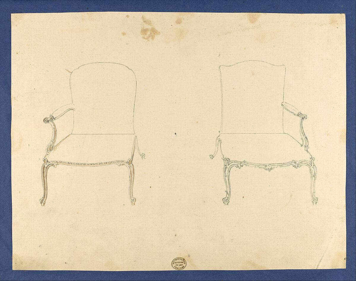 Chippendale Drawings, Vol. I, Thomas Chippendale (British, baptised Otley, West Yorkshire 1718–1779 London), Pen and black ink, brush and gray wash