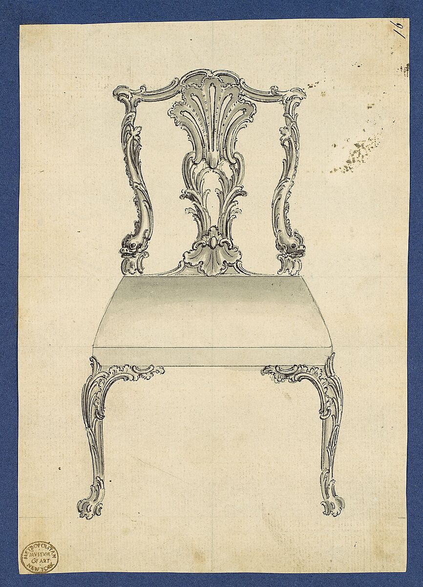 Chippendale Drawings, Vol. I, Thomas Chippendale (British, baptised Otley, West Yorkshire 1718–1779 London), Pen and black ink, brush and gray wash