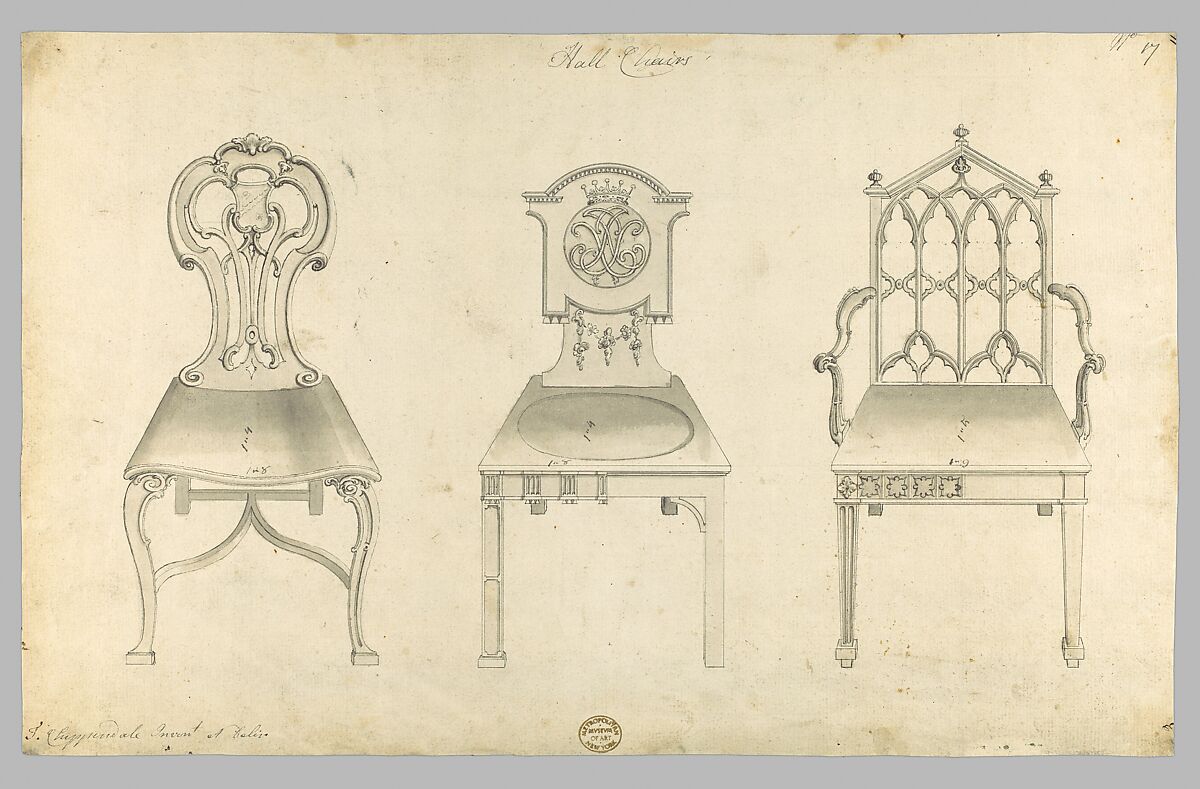 Chippendale Drawings, Vol. I, Thomas Chippendale (British, baptised Otley, West Yorkshire 1718–1779 London), Pen and black ink, brush and gray wash