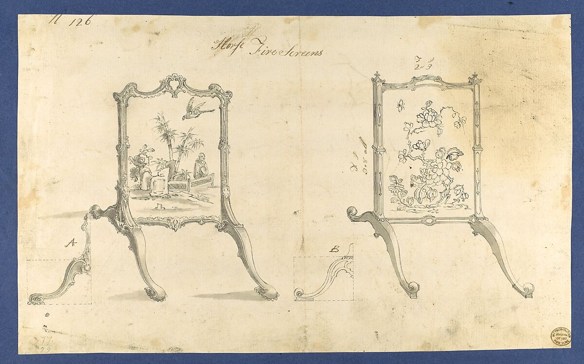 Chippendale Drawings, Vol. I, Thomas Chippendale (British, baptised Otley, West Yorkshire 1718–1779 London), Pen and black ink, brush and gray wash