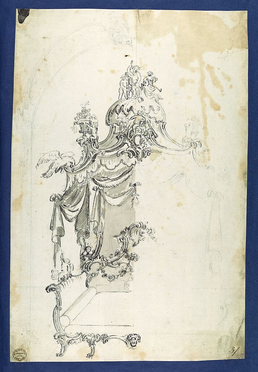 Chippendale Drawings, Vol. I, Thomas Chippendale (British, baptised Otley, West Yorkshire 1718–1779 London), Pen and black ink, brush and gray wash