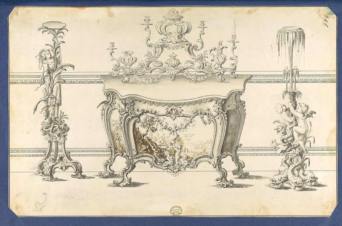 Chippendale Drawings, Vol. I, Thomas Chippendale (British, baptised Otley, West Yorkshire 1718–1779 London), Pen and black ink, brush and gray wash