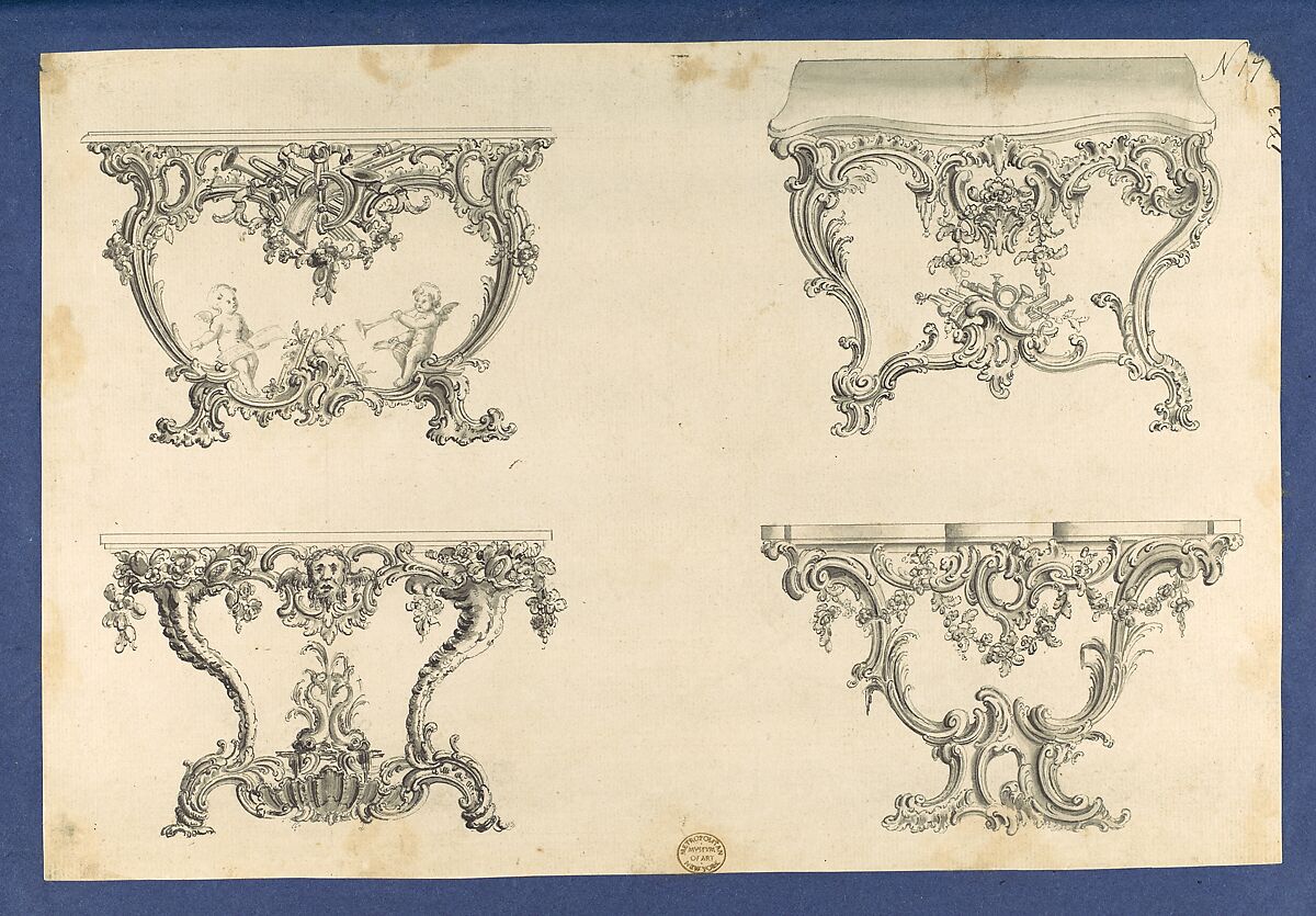 Chippendale Drawings, Vol. I, Thomas Chippendale (British, baptised Otley, West Yorkshire 1718–1779 London), Pen and black ink, brush and gray wash