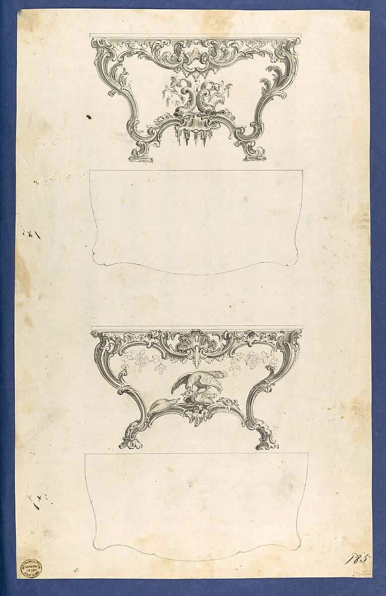 Chippendale Drawings, Vol. I, Thomas Chippendale (British, baptised Otley, West Yorkshire 1718–1779 London), Pen and black ink, brush and gray wash