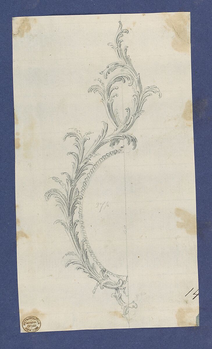 Chippendale Drawings, Vol. I, Thomas Chippendale (British, baptised Otley, West Yorkshire 1718–1779 London), Pen and black ink, brush and gray wash