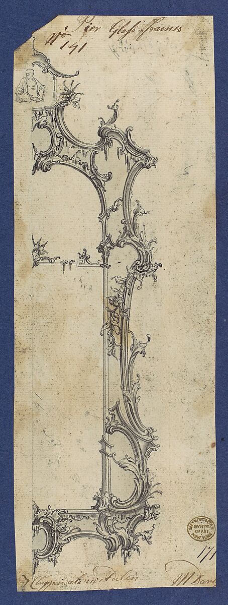 Chippendale Drawings, Vol. I, Thomas Chippendale (British, baptised Otley, West Yorkshire 1718–1779 London), Pen and black ink, brush and gray wash