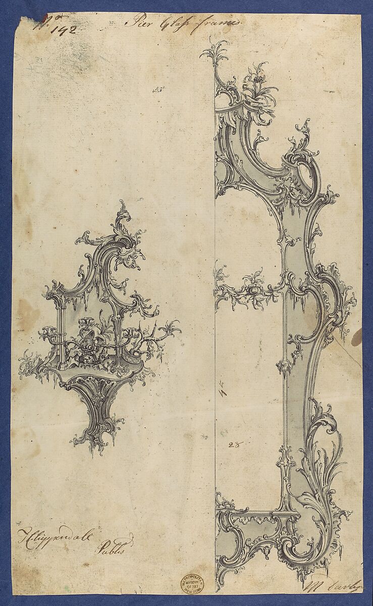 Chippendale Drawings, Vol. I, Thomas Chippendale (British, baptised Otley, West Yorkshire 1718–1779 London), Pen and black ink, brush and gray wash