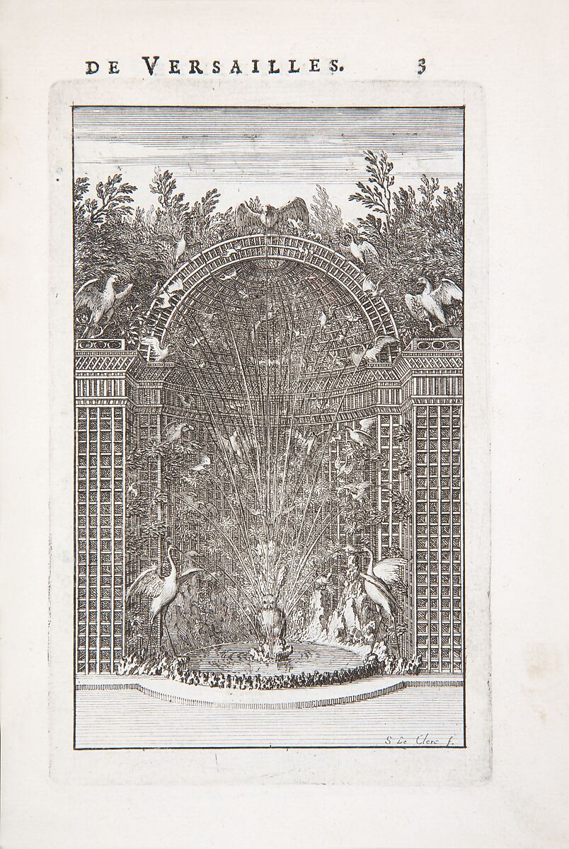 Labyrinte de Versailles, Written by Isaac de Benserade, Etching